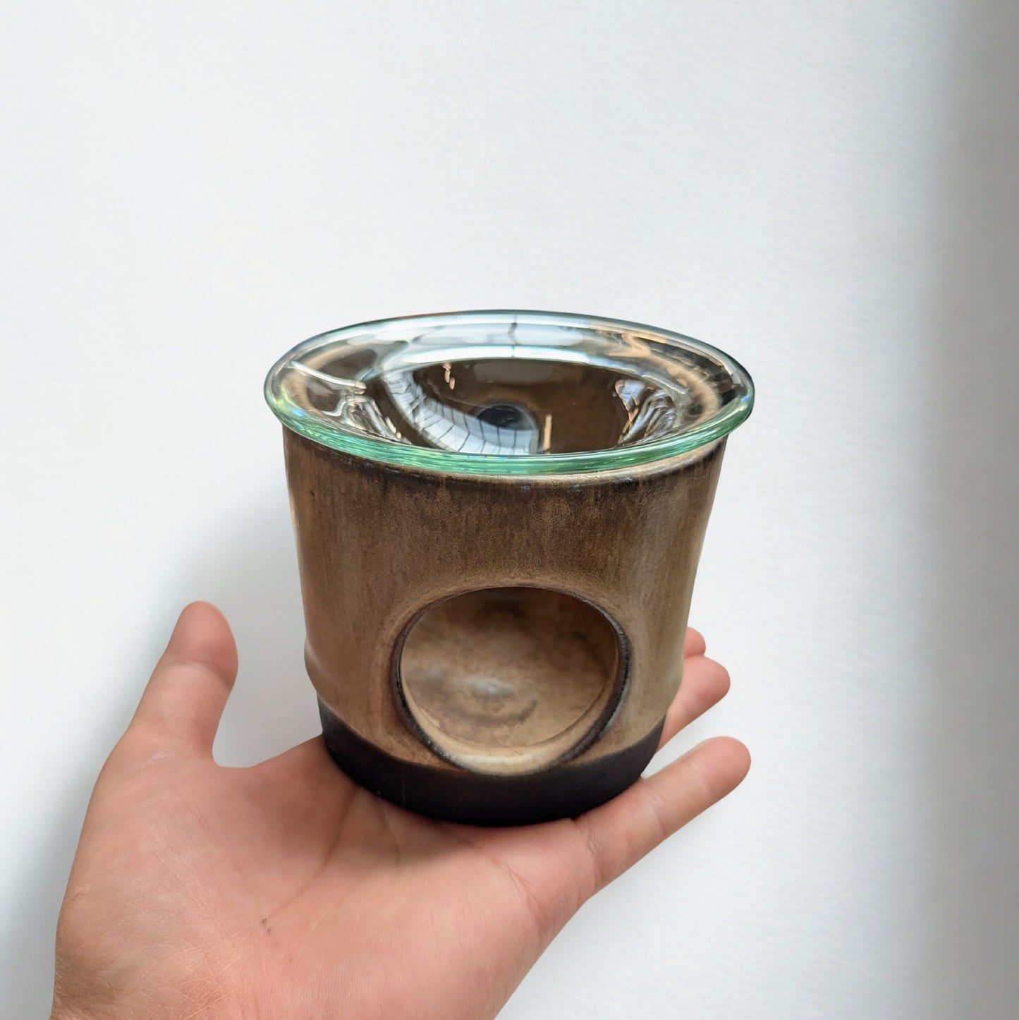 Duftöllampe mit Glaseinsatz – 2 Glasurvarianten